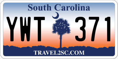 SC license plate YWT371