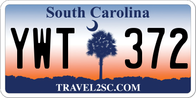 SC license plate YWT372