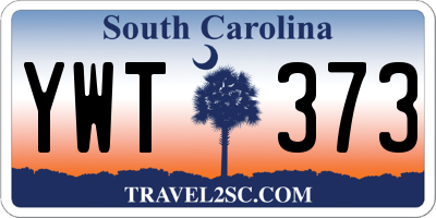 SC license plate YWT373
