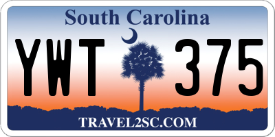 SC license plate YWT375