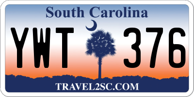 SC license plate YWT376