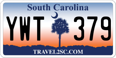 SC license plate YWT379
