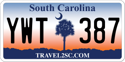 SC license plate YWT387