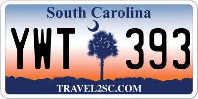 SC license plate YWT393