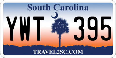 SC license plate YWT395