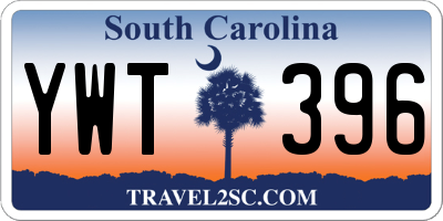 SC license plate YWT396