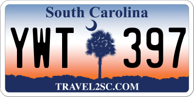SC license plate YWT397
