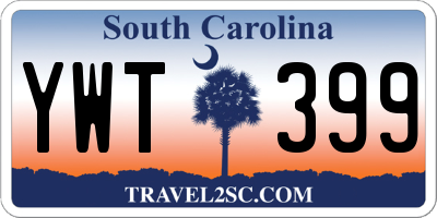 SC license plate YWT399