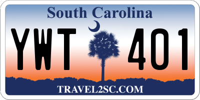 SC license plate YWT401