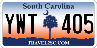 SC license plate YWT405