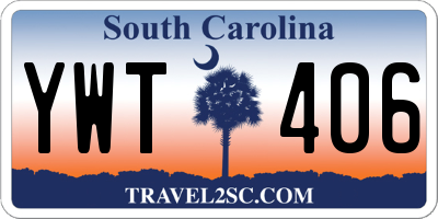 SC license plate YWT406