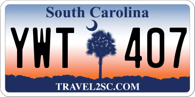 SC license plate YWT407