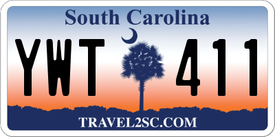 SC license plate YWT411