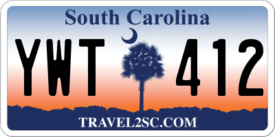 SC license plate YWT412