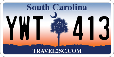 SC license plate YWT413