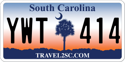 SC license plate YWT414