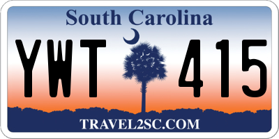 SC license plate YWT415