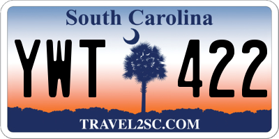 SC license plate YWT422
