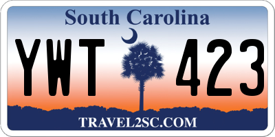 SC license plate YWT423