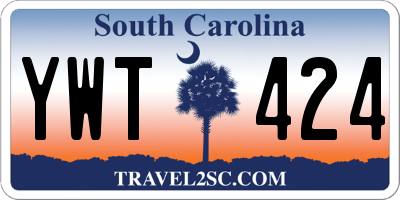 SC license plate YWT424