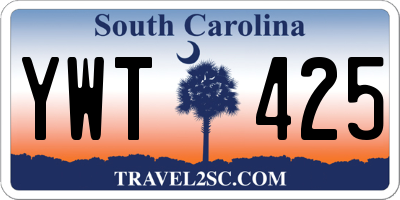 SC license plate YWT425