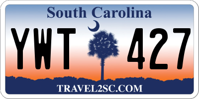 SC license plate YWT427