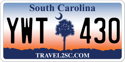 SC license plate YWT430