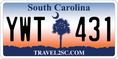 SC license plate YWT431