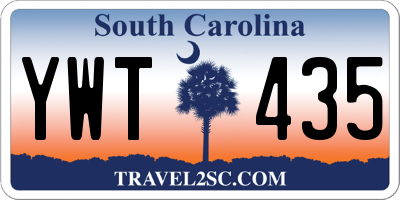 SC license plate YWT435