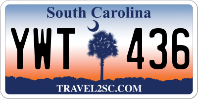 SC license plate YWT436