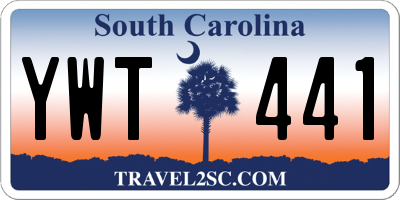 SC license plate YWT441