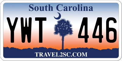 SC license plate YWT446