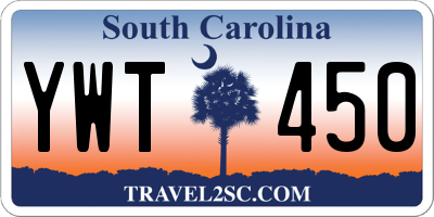 SC license plate YWT450
