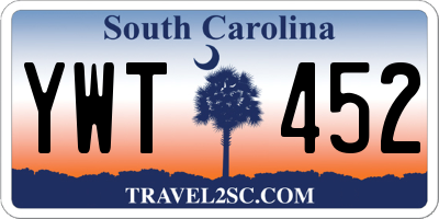 SC license plate YWT452