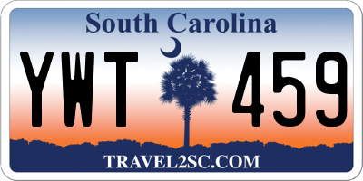 SC license plate YWT459