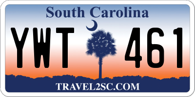 SC license plate YWT461