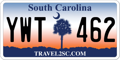 SC license plate YWT462