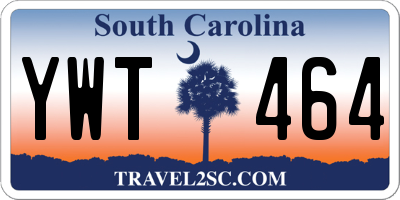 SC license plate YWT464