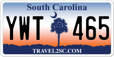SC license plate YWT465