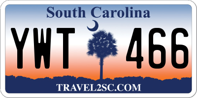 SC license plate YWT466