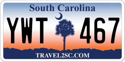 SC license plate YWT467