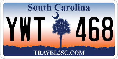 SC license plate YWT468