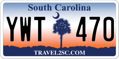 SC license plate YWT470
