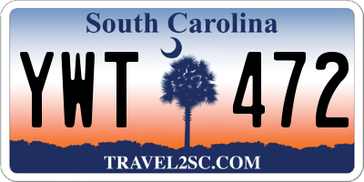 SC license plate YWT472