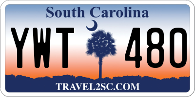 SC license plate YWT480