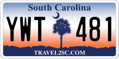 SC license plate YWT481