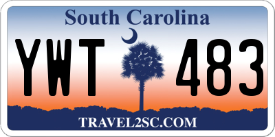 SC license plate YWT483