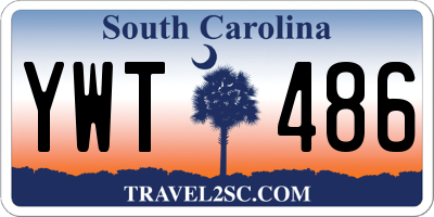 SC license plate YWT486