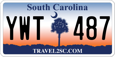 SC license plate YWT487