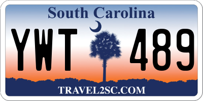 SC license plate YWT489
